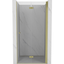Mexen Mist-f Porte De Douche Pliable Droite 80 Cm, Transparent, Or Brossé - 8a6-080-000-55-00-p - Bricoman