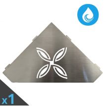 Tablette D'Angle Murale De Douche Floral - Acier Brossé - Bricoman