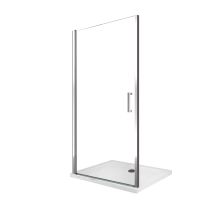 Porte De Douche De 8 Mm À Battant Pour Installation En Niche H.200 Réversible – 64-68 Cm - Tecnomat
