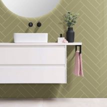 Carrelage Mur Mat Ceragni Lisse Vert 3381 | M7,5x30 (carton Avec 44 Unités = 1 M2) - Bricoman