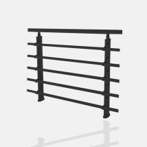 Garde-corps 5 Lisses Aluminium Ral 9005 Kit 2,5 Mètres - Tecnomat