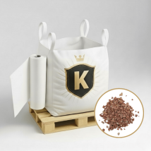 Kit Graviers Rose + Géotextile = 1 Big Bag Gravier Rose 8/14 1.5t [environ 20m2 Sur 5cm D'Épaisseur] + 1 Géotextile 25m2 - Bricoman