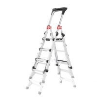 Escabeau Professionnel Télescopique 3m Adapté Aux Escaliers Hailo Tl100 - Bricoman