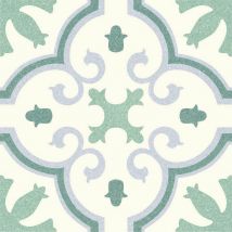 Carrelage Carreaux De Ciment Laos Vert Monte 25x25 Cm - Bricoman