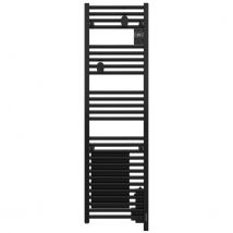 Radiateur Sèche-serviettes Connecté Doris Avec Soufflerie Étroit 1500w Noir - Atlantic - 851296 - Bricoman