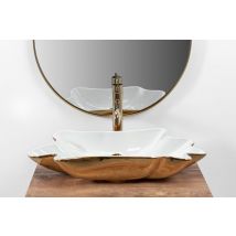 Vasque À Poser Rea Infinity White Gold 62x33x11,5cm - Bricoman