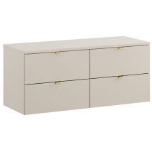 Double Meuble Sous Vasque À Suspendre Avec Le Plan Dalia Cachemire 120 Cm - Bricoman