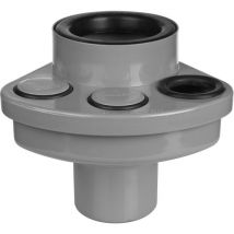 Multi-connecteur Pvc Gris - Diamètre 100 Mm - 3 Branchements Diamètre 32 / 40 Mm - Tecnomat
