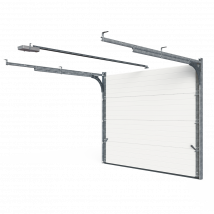 Porte De Garage Sectionnelle Onil En Kit Motorisée - H.200 X L.240 Cm Blanc - Bricoman