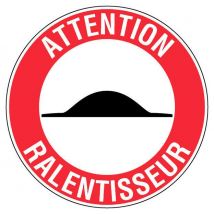 Panneau Attention Ralentisseur - Rigide Ø450mm - 4080376 - Bricoman