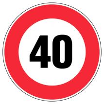 Panneau Vitesse Limitée À 40 Km/h - Rigide Ø450mm - 4080192 - Bricoman