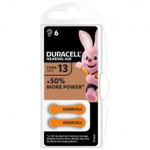 Blister De 6 Piles Auditives Easytab Da 13 - Pr48 Duracell - Bricoman