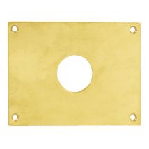 Plaque De Propreté Trou Rond 32 Laiton Poli 90x65mm Heracles 251752 Tr32 - Bricoman