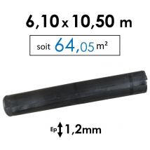 Membrane Epdm D'Étanchéité Toit Plat 1,2mm - Dimensions 6,10 X 10,50m (soit 64,05m²) - Bricoman