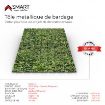 Tôle Bac Acier - Bardage - Plaque H12 Coloris Apple Tree Printech Dimensions 1200x910x0.40 Mm - Bricoman