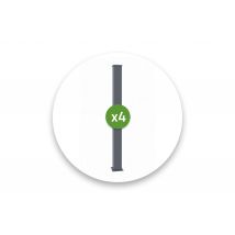 Lot De 4 Poteaux Eifel 15x15 En Alu H.190cm - Gris Anthracite - Bricoman