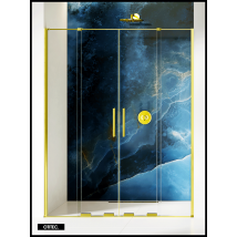Porte De Douche Coulissante Double - 180 X 200 - Hawaii Gold - Bricoman