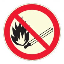 Panneau Photoluminescent Interdit Au Feu - Rigide Ø300mm - 4069029 - Bricoman