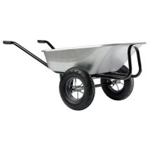 Brouette Expert Twin Premium Galva À Roues Gonflées 150l Haemmerlin 306015201 - Bricoman