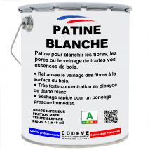 Patine Blanche - 20 L - Codeve Bois - Pour Blanchir En Profondeur Les Fibres, Pores Ou Veinages D'Un Bois. - Bricoman