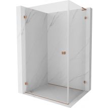 Mexen Lunaire-b L Cabine De Douche Pivotante Gauche 90 X 70 Cm, Transparent, Cuivre Brossé - 832l-090-070-65-00-l - Bricoman