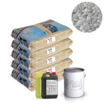 Moquette De Pierre - Kit Complet 8m² - Teinte : Blanc Bleuté - Creation Sud - Bricoman