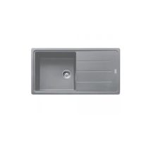 Basis Bfg 611-97 Evier 97x50cm Avec Égouttoir Réversible, Fragranit +, Pierre Grise (bfg611-97sk) - Bricoman