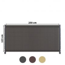 Kit Occultation Composite - L2,5 X H1,23m - Gris Anthracite - Haute Resistance - Occultant Pour Grillage Rigide - Bricoman