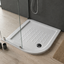 Receveur De Douche 90x90 H.5,5 Semi-circulaire En Céramique | Linea - Bricoman