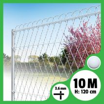 Bordure Parisienne Ronde Longueur 10m - Blanc, 120cm, 3.6mm - Bricoman