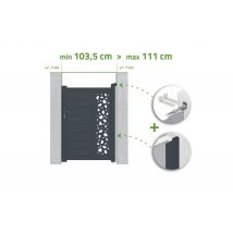 Portillon Ajustable En Largeur 1m Sunny H.140cm Alu Gris - Bricoman