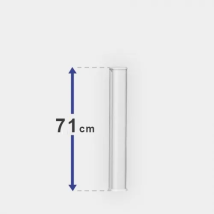 Poteau De Clôture Pvc Avec Renfort Acier H 71 X L 4 Cm Blanc Pour Module De Clôture À Barreaudage Vertical - Bricoman
