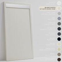 Soulhome Receveur De Douche -résine -gel Coat -texture Lisse/pierre -antidérapant -couleur Blanc Cassé 200x90 Extra Plat 3cm Grille Inox - Bricoman