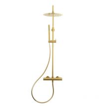 Swiss Aqua Technologies Sat Dark Colonne De Douche Avec Mitigeur Thermostatique, Or Brossé (satdasstkbz) - Bricoman