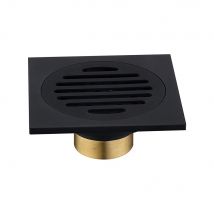 Siphon De Sol À Encastrer Avec Grille - Noir - Bricoman