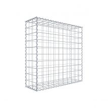 Gabiona - Gabion En Acier Galvanisé 100x100x30cm (lxhxp), Mailles 10 X 10cm, Spirale, Cage Métallique Pour Mur Ou Jardin - Bricoman