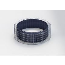 Gabiona - Lit Surélevé Rond, Diamètre Extérieur 202 Cm, Hauteur 50 Cm, Mailles 5 X 10 Cm, Épaisseur 15 Cm - Robuste - Bricoman
