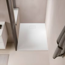 Receveur De Douche 70 X 120 Cm Extra Plat Blanc Piatto En Solicast Surface Ardoisée - Bricoman