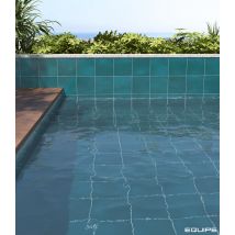 Carrelage Extérieur Piscine Carré Bleu Brillant 15x15 Cm Spa&pools Glacier - Bricoman