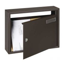 Boîte Aux Lettres Murale Decayeux Commerciale 2 400x300x100 Mm Laquée Marron Acier - Bricoman