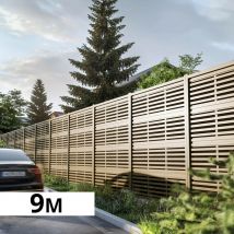 Mur Anti-bruit Bois 8,8x2,4m Silenzo Absorb - Clôture Réduction Sonore - Palissade - Bricoman
