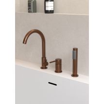 Mitigeur De Bain Sur Plage 3 Trous Or Rose Brossé - Corbeau - Bricoman