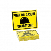 Sac 25 Px 300x200mm Port Casque Obligatoire - Dimensions : 300 X 200 - Indication : Port Du Casque Obligatoire - Colori - Bricoman