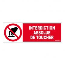 Panneau Interdiction Absolue De Toucher - Rigide 450x150mm - 4030555 - Bricoman
