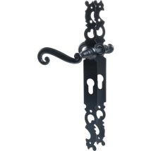 Poignée De Porte D'Entrée - Indre - Brionne - Noir - Clé I - 195 Mm - Tecnomat