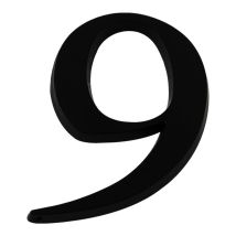 Chiffre 9 Noir Hauteur 25mm - 4620091 - Bricoman