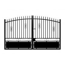 Portello A Battente L350 X H160/180 Cm In Alluminio Nero - Nerbis - Bricoman