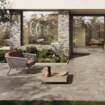 Carrelage Sol Extérieur Effet Pierre Abbaye Fenis R11 50x50cm - Reflex Boutique - Bricoman
