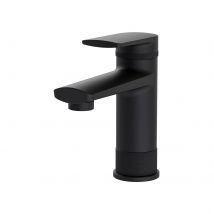 Robinet De Salle De Bain Mitigeur Bec Bas Noir H15,3cm Van - Bricoman