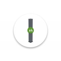 Lot De 4 Poteaux Eifel 20x20 En Alu H.166cm - Gris Anthracite - Bricoman